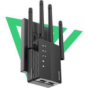 Extensor de WiFi de Doble Banda de 1200 Mbps con Cobertura de 12880 Pies Cuadrados a 5 GHz/2.4 GHz, Soporte para 105 Dispositivos, Fácil Configuración para Dispositivos de Red - Product Image 1