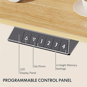 Scrivania Elettrica Regolabile in Altezza 48 x 24 Pollici, Postazione di Lavoro per Casa e Ufficio, Telaio Grigio, Scrivania Sit-Stand - Product Image 6
