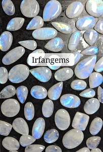 High Quality Rainbow Moonstone Loose Gemstoens 100%Natural Rainbow Moonstone Mix Shape Size Jewlery Making Stone Moonstone Lot - Product Image 2
