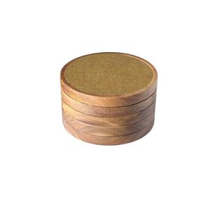 Juego de 6 Posavasos de Madera, Decoración Moderna y Estética de Lujo para Mesa de Centro, Mármol Blanco con Posavasos de Latón Dorado - Product Image 5