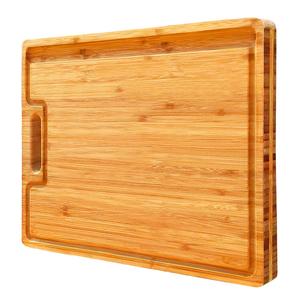 Tabla de cortar grande de madera de acacia con ranuras para jugos, para preparación de comidas en la cocina, servir alimentos al aire libre, picar y cortar. - Product Image 1
