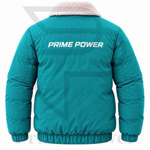 Warm Winter Puffer Jacket <b>Shearling</b> Collar Padded <b>Coat</b> Custom Wholesale Quilted Insulated Outerwear Factory Supplier - Product Image 2