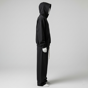 High Quality Winter Casual Fleece Sweatshirts and Sweatpants Tracksuits Set Custom 2 in 1 Solid Printed Regular Fit <b>Men</b> - Product Image 2