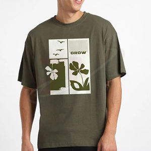 Camiseta de Hombre con Estampado Personalizado al por Mayor, Camiseta de Algodón Gráfica de Alta Calidad, Top Moderno Informal de Moda Urbana - Product Image 4