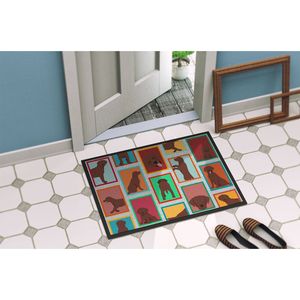 Chocolate Labrador Retriever paillasson antidérapant intérieur/extérieur tapis à poils bas 24H X 36W tapis de porte avant lavable pour entrée - Product Image 4