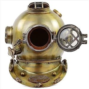 Casco de buceo antiguo de latón de 18 pulgadas para exhibición, a precio mayorista y directo de fábrica desde India - Product Image 1