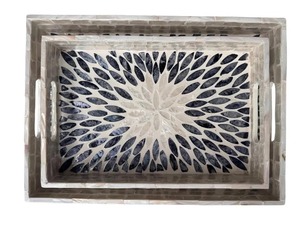 Plateau décoratif en résine en plusieurs couleurs, forme ronde, décoration d'intérieur, plateau en résine de haute qualité - Product Image 3