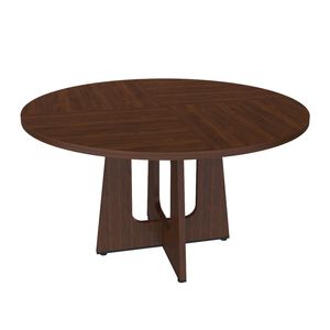 Table de salle à manger ronde de 47 pouces style ferme, finition grain de bois MDF, capacité de charge de 300 lb, espace confortable pour 4 personnes - Product Image 6
