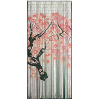 Rideaux en bambou peints à la main, texture florale, rideaux et draperies en bambou perlé pour salon, prix d'usine artisanal du Vietnam