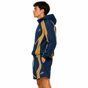 Wholesale Custom Men's Solid Two Piece <b>Short</b> Windbreaker Set Waterproof Zip up Jogging Eco-Friendly Breathable Quick Dry <b>Jackets</b> - Product Image 3