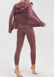 Women's <b>Yoga</b> <b>Jackets</b> Breathable Quick Dry Spandex/Nylon Zipper Long Sleeve Outdoor Fitness Gym Training Coat - Product Image 3
