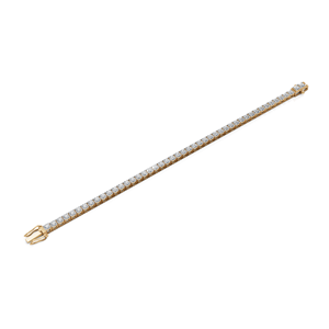 Pulsera de tenis de lujo para el día a día de 7 pulgadas en oro amarillo de 14k con 5 quilates de diamantes cultivados en laboratorio, joyería sostenible, regalo - Product Image 4