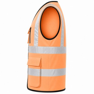 Latest Safety Vest Reflective Strips Multi Pocket Zipper Closure Breathable <b>Mesh</b> Fabric Workwear Wholesale Bulk Order - Product Image 3