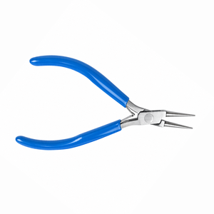 MANAN INSTRUMENTS Alicates de punta redonda cónica de acero inoxidable con mangos azules, ligeros, para joyería y manualidades DIY - Product Image 2