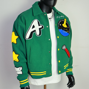 Plus-size Authentic Casual Sport <b>Long</b> Vintage Reversible Front Winter Varsity <b>Jacket</b> Men Lapel Polyester/Cotton <b>Waterproof</b> - Product Image 3
