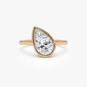 แหวนเพชรทรงลูกแพร์ 1.5 กะรัต ทองคำขาว 14K สำหรับผู้หญิง เพาะเลี้ยงในห้องปฏิบัติการ ได้รับการรับรองจาก IGI ระดับ VS-VVS หรูหรา - Product Image 5