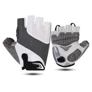 Custom Design <b>Half</b> Finger Cycling Gloves Non <b>Slip</b> Stretch Polyurethane Coated Unisex Cycling Gloves With Dot Pattern - Product Image 1