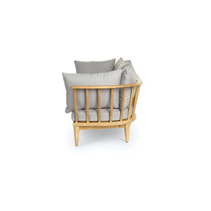 Canapé d'extérieur moderne en teck avec coussin résistant au soleil, fabricant OEM pour grossistes, fournisseur de meubles de jardin et de terrasse - Product Image 4