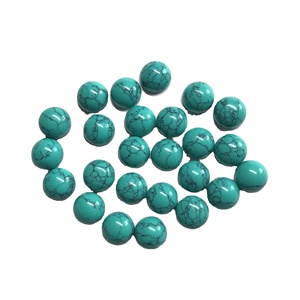 8mm synthétique Turquoise pierre précieuse ronde Cabochon pierre précieuse en vrac prix de gros synthétique en vrac AAA qualité pierre précieuse bas prix - Product Image 4