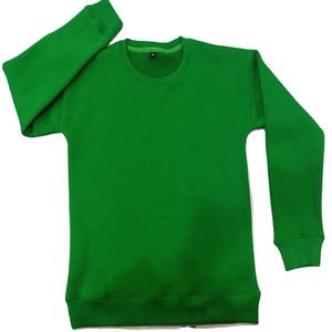 Sweat-shirt à manches longues en molleton de coton polyester, couleur unie, sans capuche, sur mesure, pour hommes, vente en gros - Product Image 1