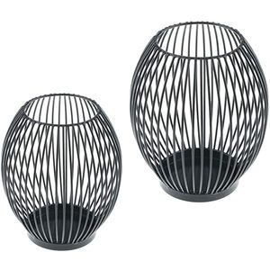 Farol Cuadrado de Metal Negro con Textura para Casas de Campo, Patios Exteriores y Temas de Decoración de Bodas Tradicionales - Product Image 5