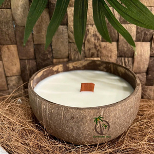 Bougie en cire de noix de coco écologique, décorative, avec logo personnalisé, en provenance du Vietnam / Parfum répulsif contre les insectes - Product Image 5