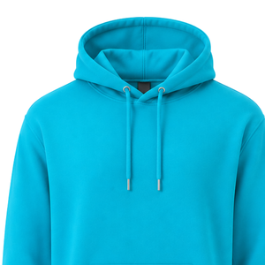เสื้อฮู้ดผู้ชายสีฟ้าซีอานแบบสั่งทำพิเศษ แขนยาว ทรงปกติ ผ้าฟลีซ มีเชือกผูกฮู้ด กระเป๋าจิงโจ้ สไตล์สตรีทแวร์ - Product Image 3