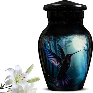 Urna Conmemorativa Negra para Cenizas de Adultos, Recuerdo Funerario, Urna Decorativa para Cenizas Humanas - Product Image 1