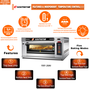 Nuevo <span class=keywords><strong>Horno</strong></span> a Gas Southstar <span class=keywords><strong>de</strong></span> Fábrica con Puerta <span class=keywords><strong>de</strong></span> Vidrio Grande, 1 Plataforma, 2 Bandejas, Panel Digital, 220V para Uso Comercial - Product Image 5