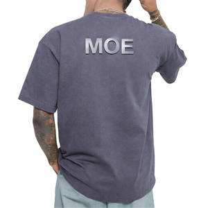 Camiseta Oversize de Algodón Grueso para Marcas de Streetwear, Camiseta para Hombre, Fabricación al por Mayor con Marca Privada OEM - Product Image 2