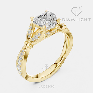 Bague en or blanc 14 carats pour femme avec diamant de laboratoire taille cœur de 1,42 carat, certifié IGI, couleur F+, clarté VS+, bijoux de fiançailles, cadeau pour femme - Product Image 6
