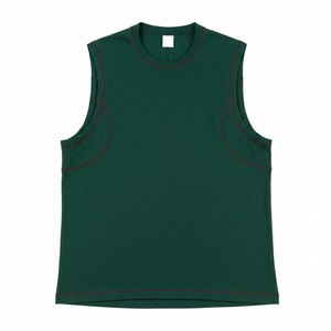 Essential Mens Knitted Sporty Slim-Fit Cotton/Polyester <b>Tank</b> <b>Top</b> Breathable & Lightweight Undershirt for Daily Wear - Product Image 3