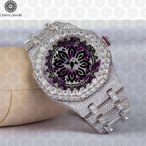 Charm_Jewells Women's Luxury Stainless Steel <b>Watch</b> Round Analog Quartz Dial Sapphire Crystal 40mm <b>Diamond</b> Accents Folding Clasp - Product Image 1