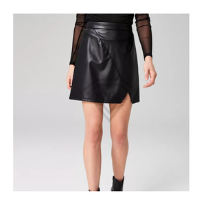 Mini-jupe en similicuir PU pour femme, taille haute, sexy, asymétrique, moulante, couleur unie, tendance, pour club et soirée - Product Image 6