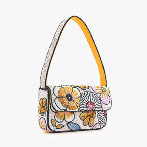 กระเป๋าถือทำมือสไตล์ลำลองสำหรับผู้หญิง กระเป๋าคลัทช์งานแต่งงานแบบเรียบประดับลูกปัดมุก  ขนาดปรับแต่งได้ - Product Image 1