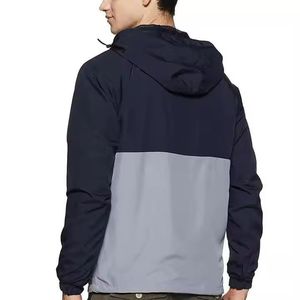 <b>Men</b> Color Blocked Hooded <b>Half</b>-<b>Zip</b> Soft Shell <b>Jacket</b> Water Resistant Polyester Outdoor Wear Regular Fit All Seasons - Product Image 6
