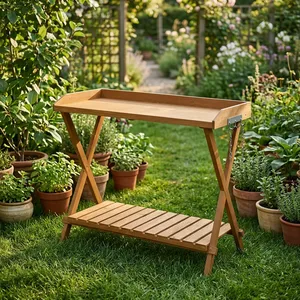 Wooden Luggage Rack with Folding Straight Legs & <b>Storage</b> <b>Shelf</b> Foldable Suitcase Stand for Bedroom Living Room Hotel Guest Room - Product Image 6