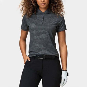 Chemises polo pour femmes au design classique en vente, 100% polyester spandex respirant, impression par sublimation, tricoté - Product Image 1