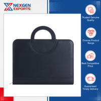 Nouvel arrivage : Classeur à anneaux en cuir PU de qualité standard avec organisateur multi-poches pour fournitures scolaires et de bureau