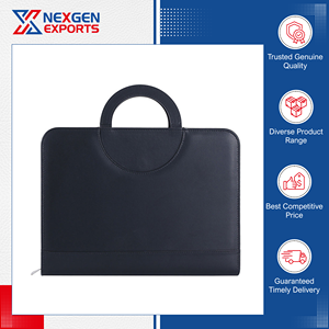 Última Llegada en Stock: Carpeta de Anillas de Cuero PU de Calidad Estándar con Organizador de Múltiples Bolsillos para Material Escolar y de Oficina - Product Image 4