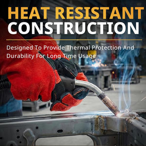 Gants de soudeur en cuir pleine fleur résistants au feu et durables, gants de sécurité résistants à la chaleur pour le travail, gants de sécurité pour le soudage et les outils manuels en métal - Product Image 5