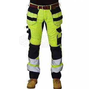 Pantalones de Trabajo Resistentes para Hombre, para Uso Industrial y Mecánico, Reforzados con Poliéster/Algodón, de Secado Rápido y Transpirables, Diseño Protector - Product Image 4