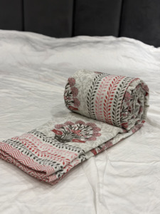 Wholesale Pure Malmal Dohar Fabric Floral Border Printed Mulmul Cotton Fabric for Bedding Blanket - Product Image 1