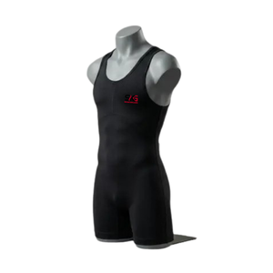 Combinaison de lutte unisexe une pièce sans manches, courte, unie, imprimée sur le devant, combinaison de sport, uniforme d'équipe personnalisé - Product Image 2