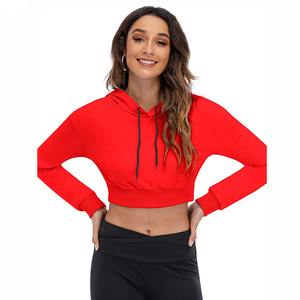 Sudadera corta con capucha para mujer de diseñador degradado personalizado colección de sudaderas fabricadas por OEM - Product Image 1