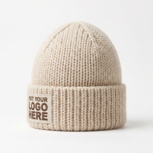 Gorro de Invierno Unisex de Lana Merino, Tejido Acanalado, Ajustable, con Puño Reforzado, Diseño Sólido, para Esquí y Uso Diario Informal - Product Image 4