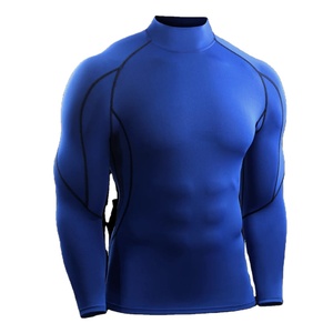 เสื้อรัดกล้ามเนื้อแขนยาวสำหรับผู้ชาย แห้งเร็ว ระบายอากาศได้ดี เป็นมิตรกับสิ่งแวดล้อม ผลิตจากผ้าสแปนเด็กซ์และโพลีเอสเตอร์ เหมาะสำหรับออกกำลังกายในยิม - Product Image 3