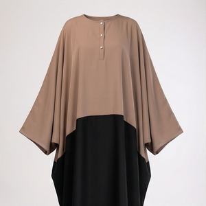 Elegante Abaya de Fiesta de Poliéster de Talla Grande, Larga hasta el Suelo, de Corte Holgado, Venta al por Mayor, Vestido Musulmán para Eventos, Estilo de Moda Modesta - Product Image 1