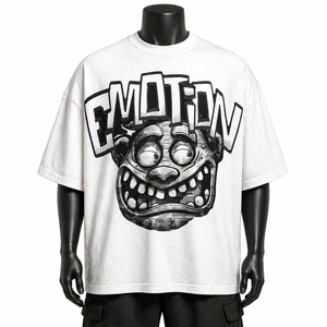T-shirt oversize épais en coton de qualité supérieure, coupe ample, streetwear décontracté, durable, élégant, pour tous les jours - Product Image 1