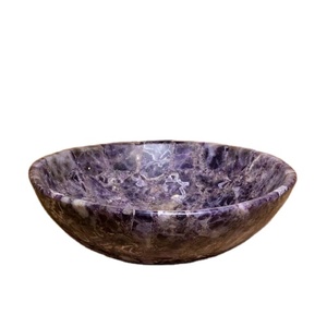 Lavabo de Piedra Amatista Hecho a Mano, Moderno Lavabo de Ónix Rectangular con Desagüe para Encimera o Baño - Product Image 1